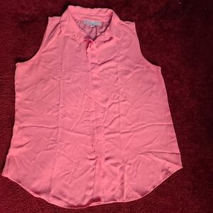 Loft Sleeveless Blouse Salmon Color Size Small